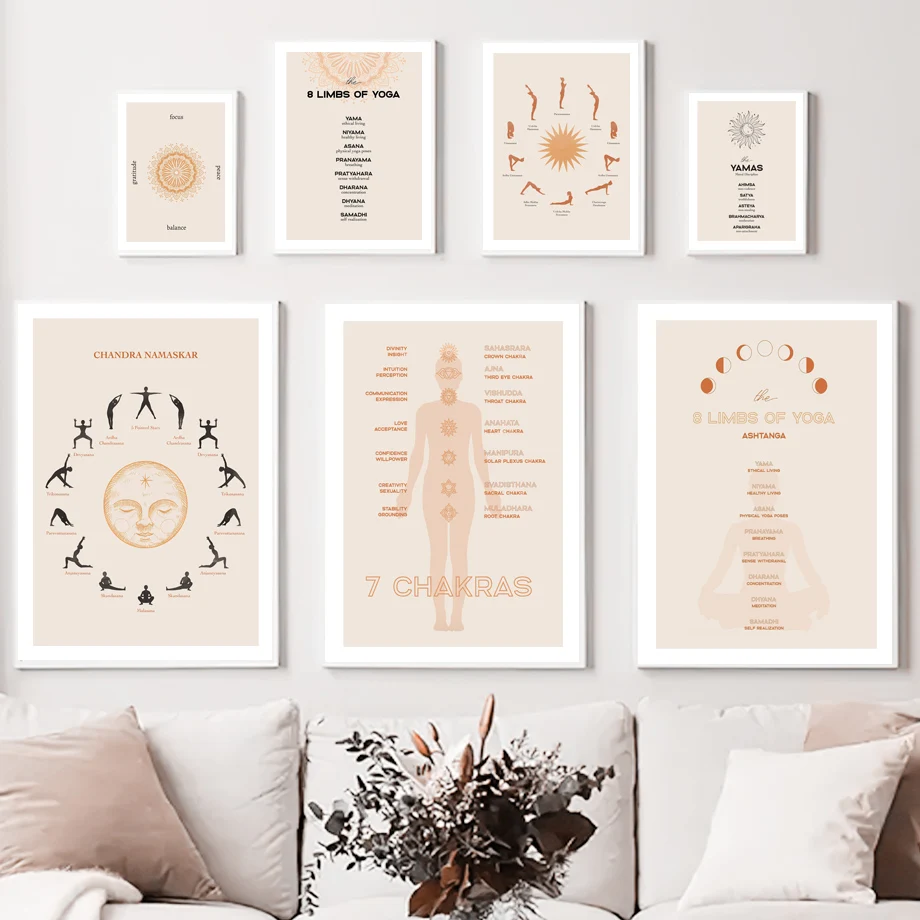 Zen Yoga Fitness - Pittura su tela poster e stampe