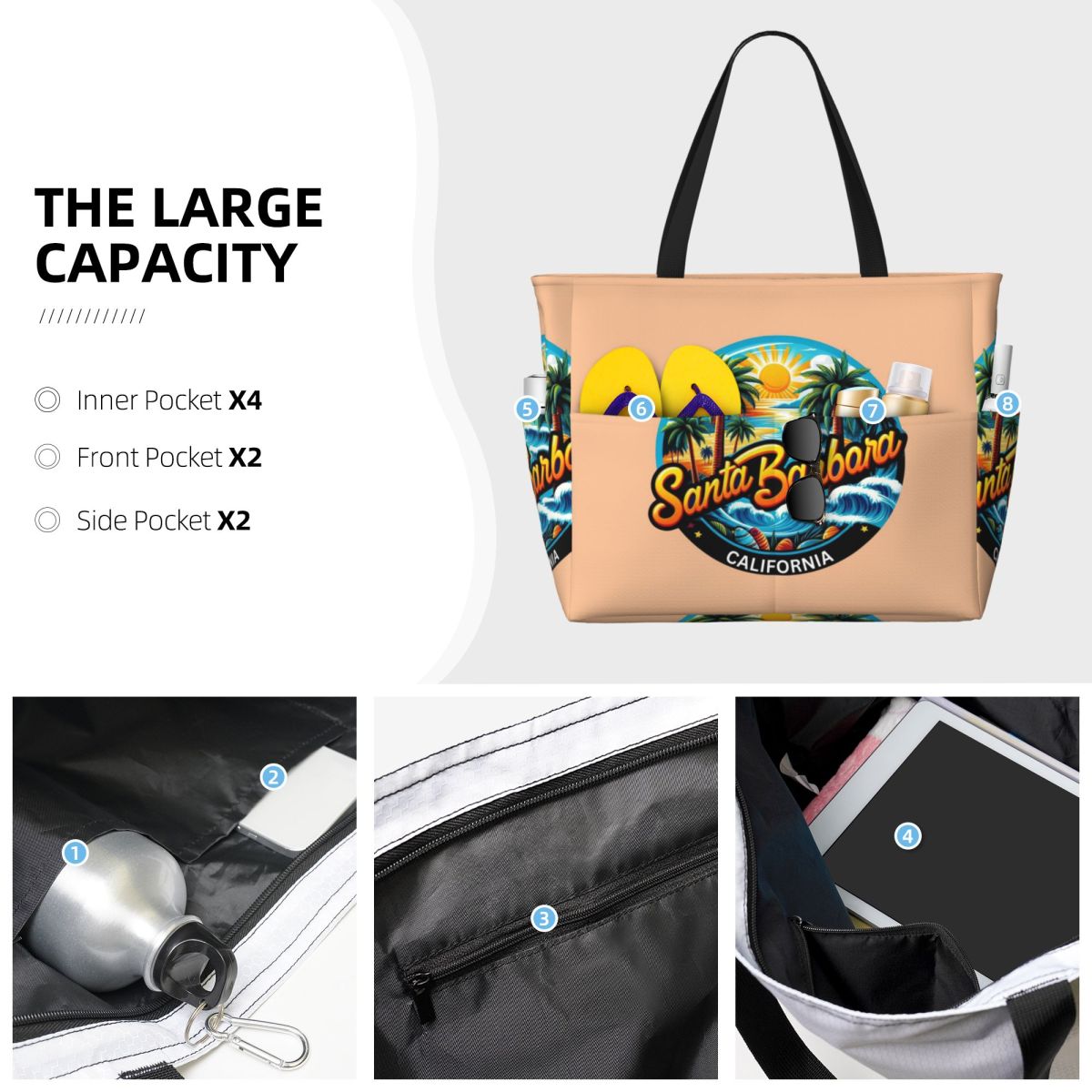 Borsa da Spiaggia Santa Barbar - Yoga Fitness California recensione e prezzo