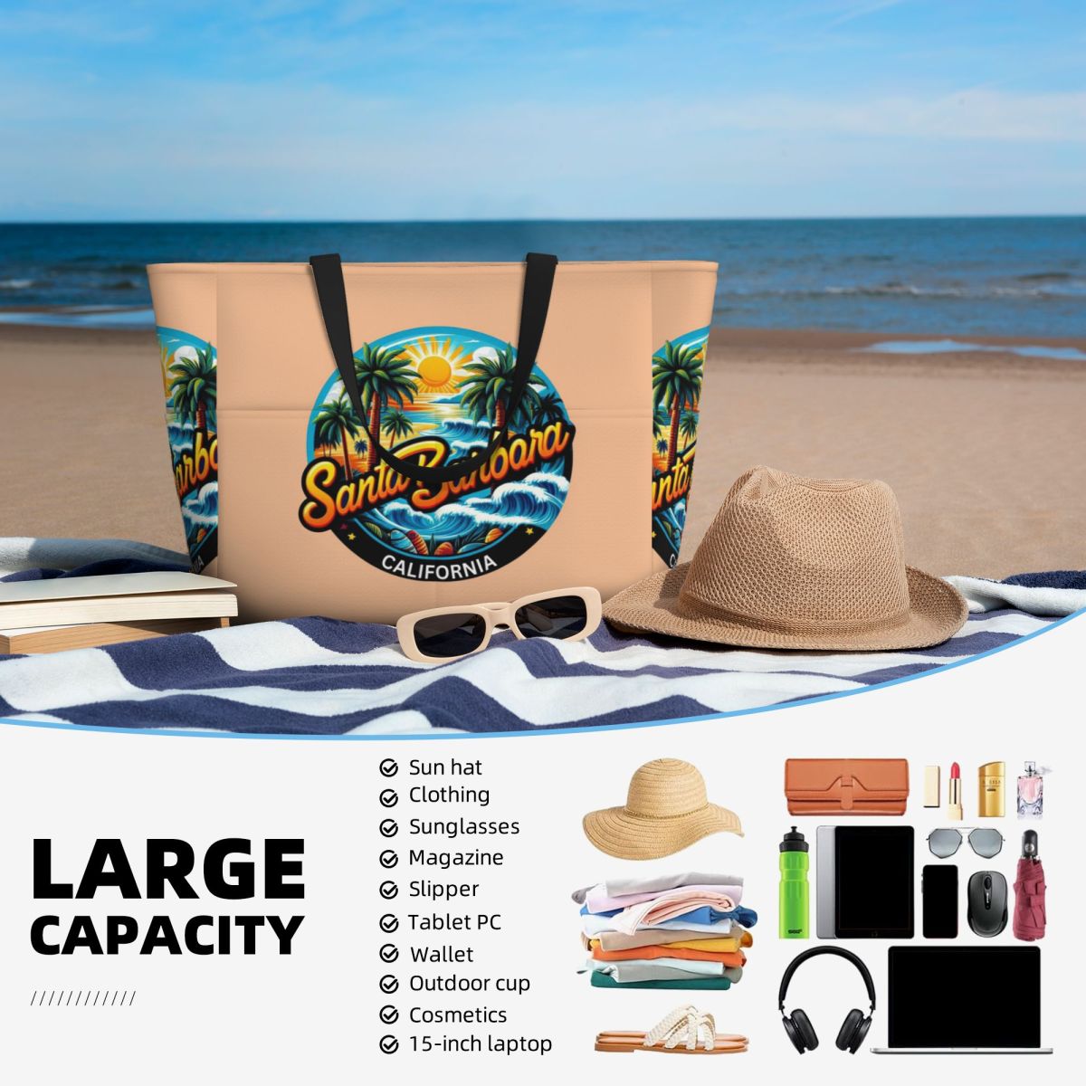 Borsa da Spiaggia Santa Barbar - Yoga Fitness California recensione e prezzo
