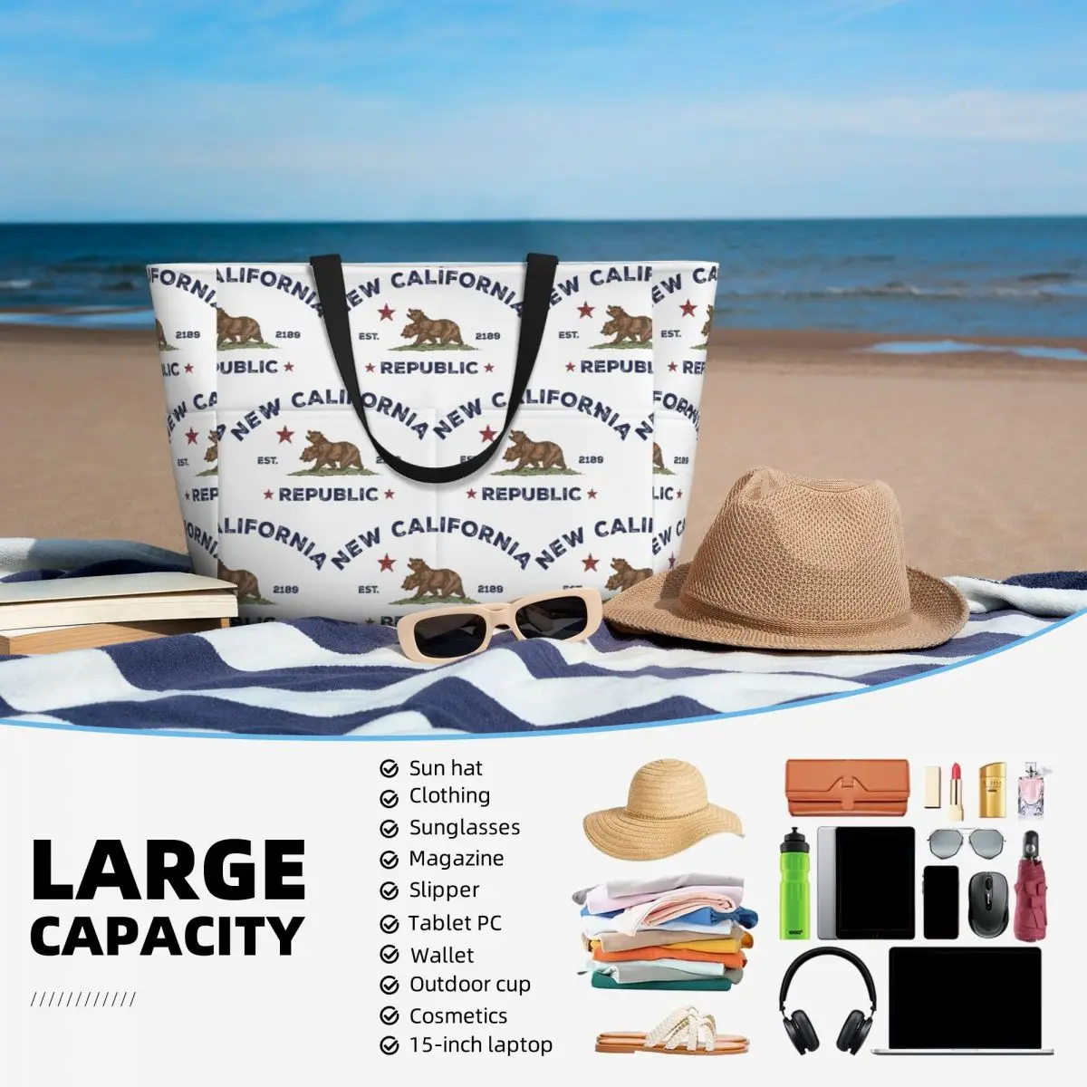 Borsa tote New California Repu - Yoga Fitness California recensione e prezzo